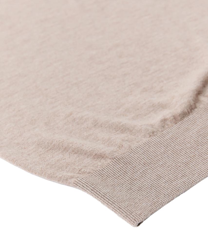 VERNO 26Ss Cashtouch Short Sleeve Polo Knit Beige