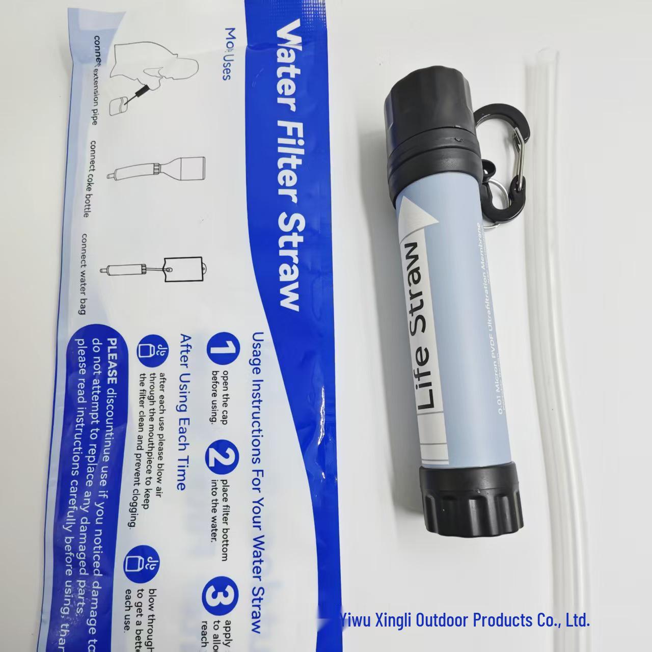 

Portable Single-Person Outdoor Water Filter Straw for Direct Drinking and Field Emergencies