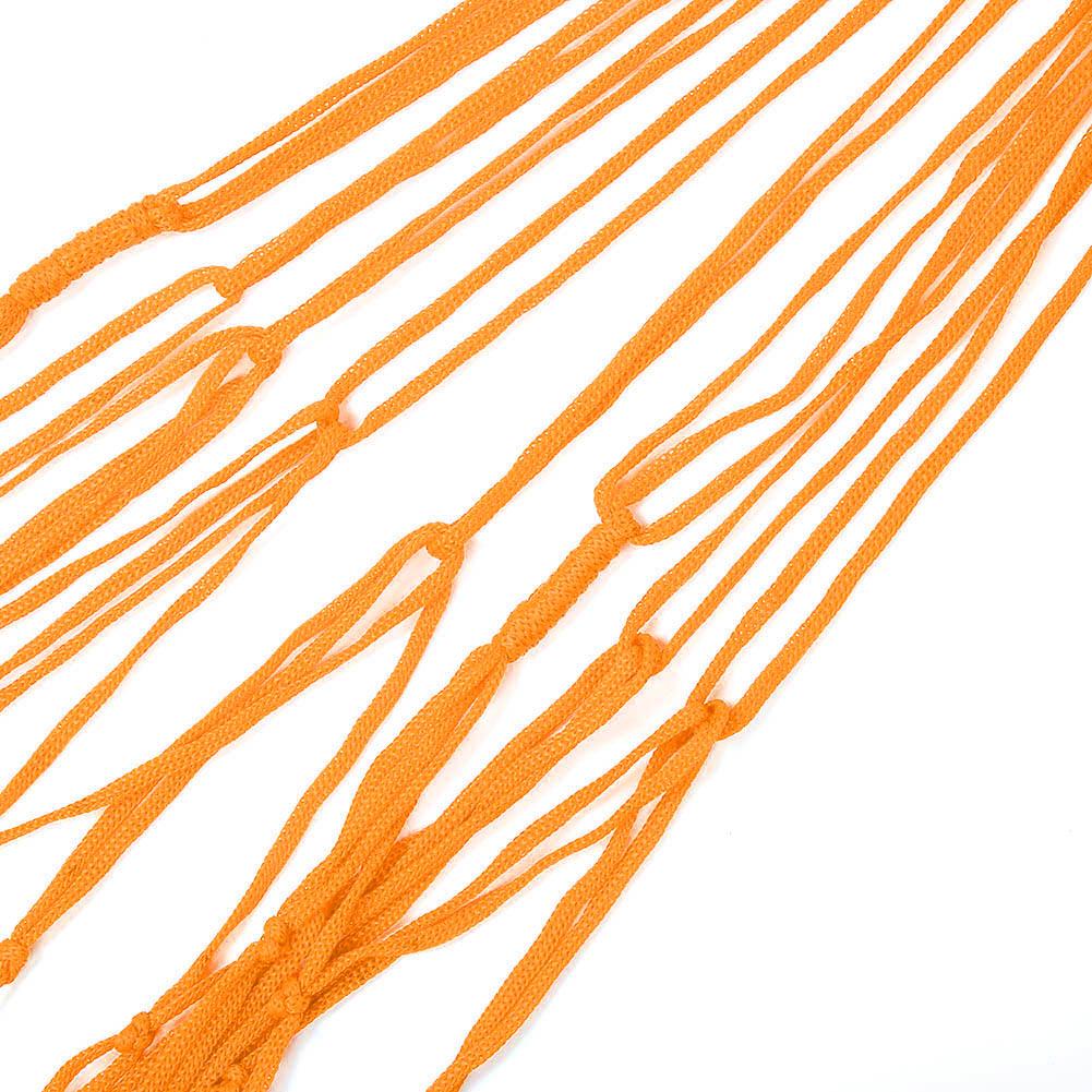 Comfortable Double Swing Hanging Bed Nylon Mesh Hammock for Outdoor Camping(orange)