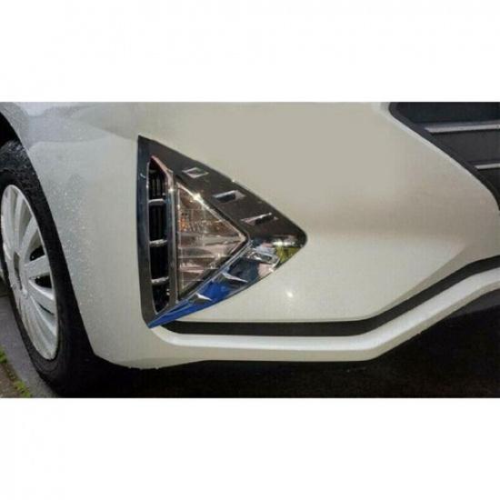 Chrome Front Fog Light Lamp Frame Cover Trim Decor For Hyundai Elantra -