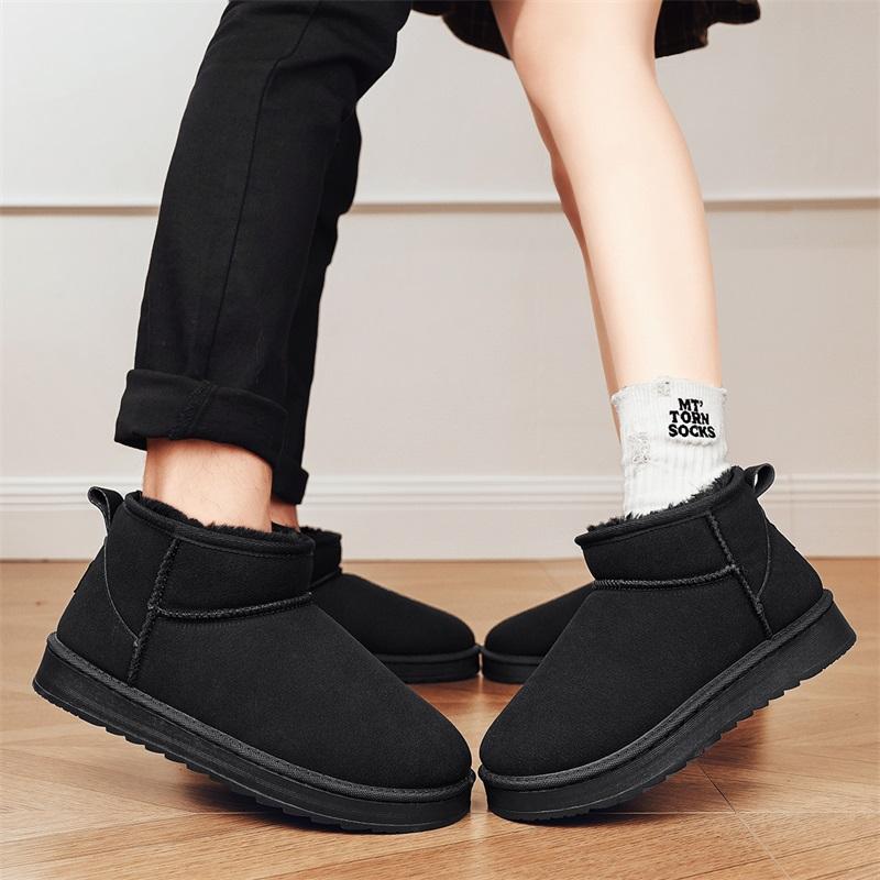 Snow Boots Women Lace Up Warm Ankle Boots Ladies Winter Fur Shoes Platform Casual Comfortable Short Boots