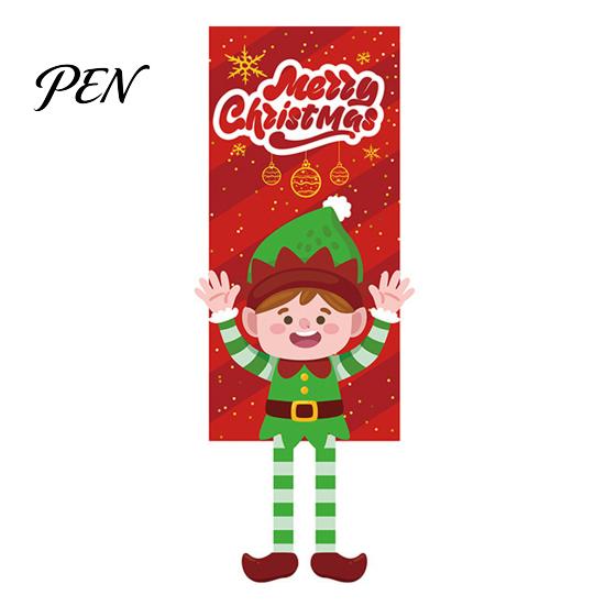 Indoor Holiday Home Ornaments Christmas Banner Decorations with Hanging Rope, Elf/Snowman/Gnome/Snowman Festive Flags for Doorway Celebratory