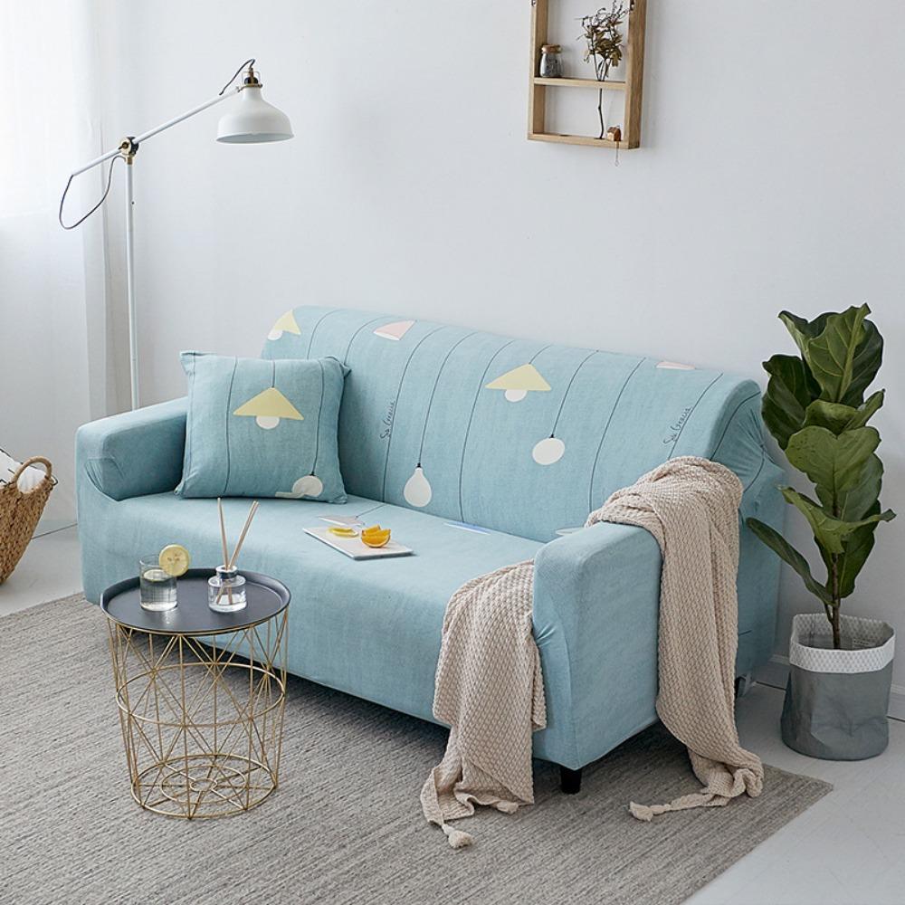 Fabric Simple Sofa Cover Seat Cushion Cover Four-season Elastic All-inclusive Full Set Universal Double Sofa Cover