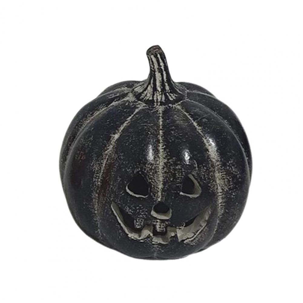 Halloween Pumpkin Figurine Handmade Tabletop Decoration for Home Porch Front Door Mantel Room Decor