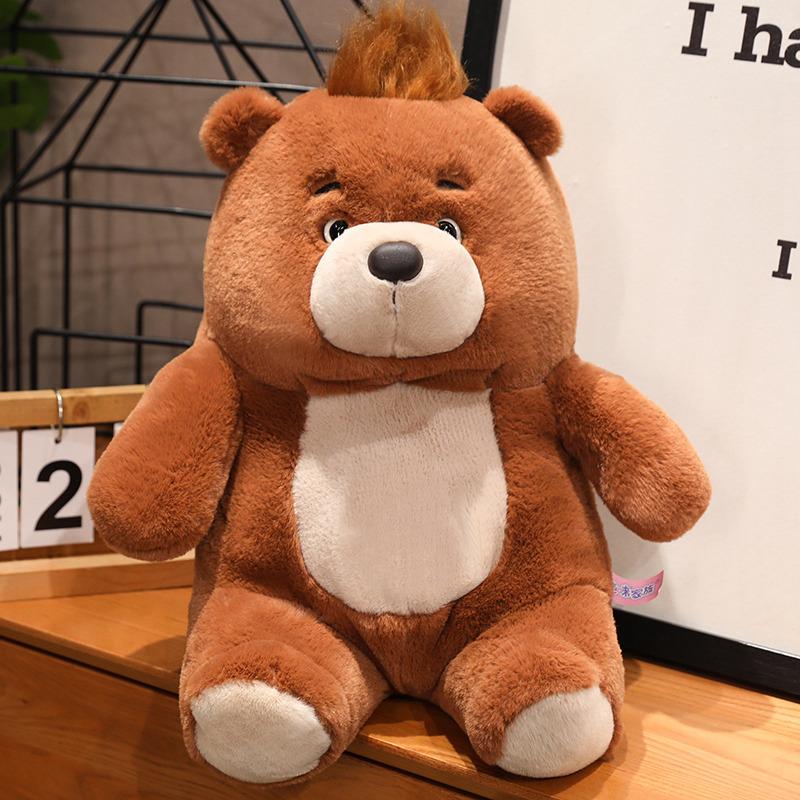 

Toy Plush Bear Doll Pillow Soft And Comfortable Childrens Gift Brown Gray 25cm/9.84in коричневый
