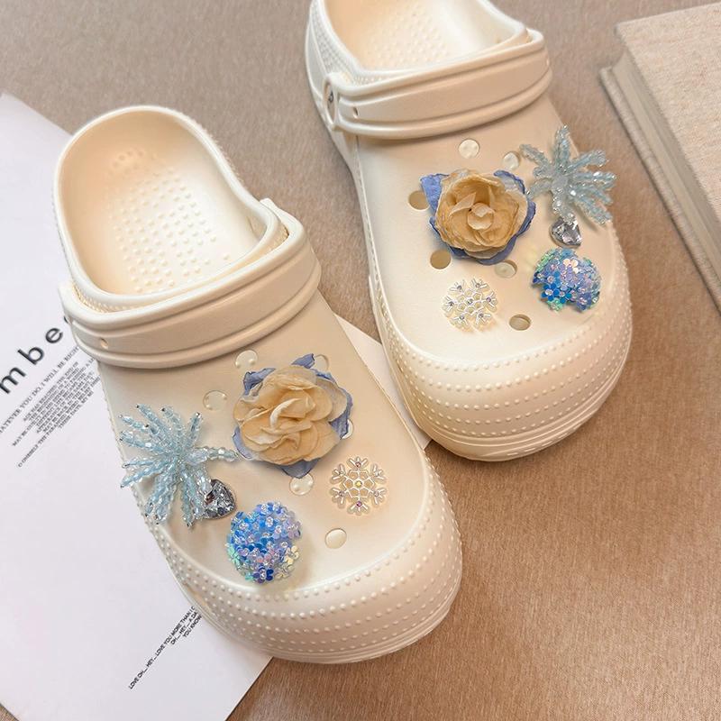 Shoe Decorations Imitation Pearl Colorful Flower Handmade DIY Beaded Shoe Buckle Shoes Decorative Accessories 2026 Fashion New