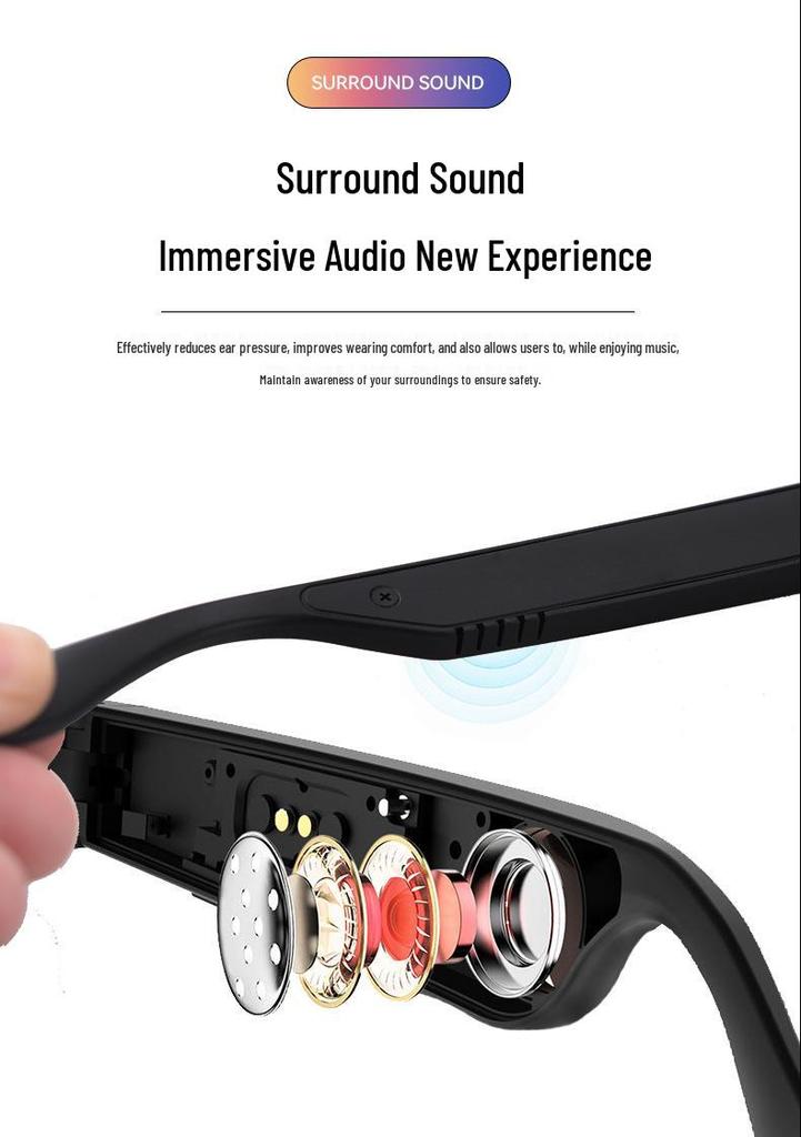 D13 Bluetooth Dual Ear Polarized Sunglasses with Touch Controls for Music and Calls