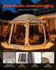 Screen House Tent, 3660 x 3380 x 2300 mm, 10-12 Person Pop Up Screen Tent with Extended Awning, Portable Screened in Canopy with Carry Bag, Netting