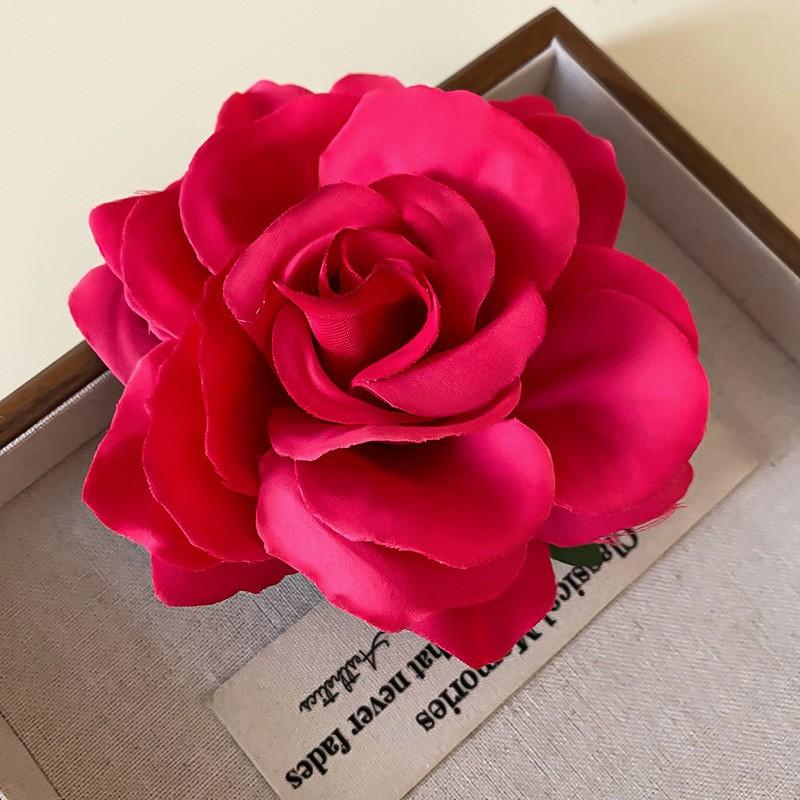 Internet Celebrities with the Same Fabric Flower Hairpin Holiday Wind Sweet Back Head Grab Clip Fashion Niche High-end Hair Accessories Women