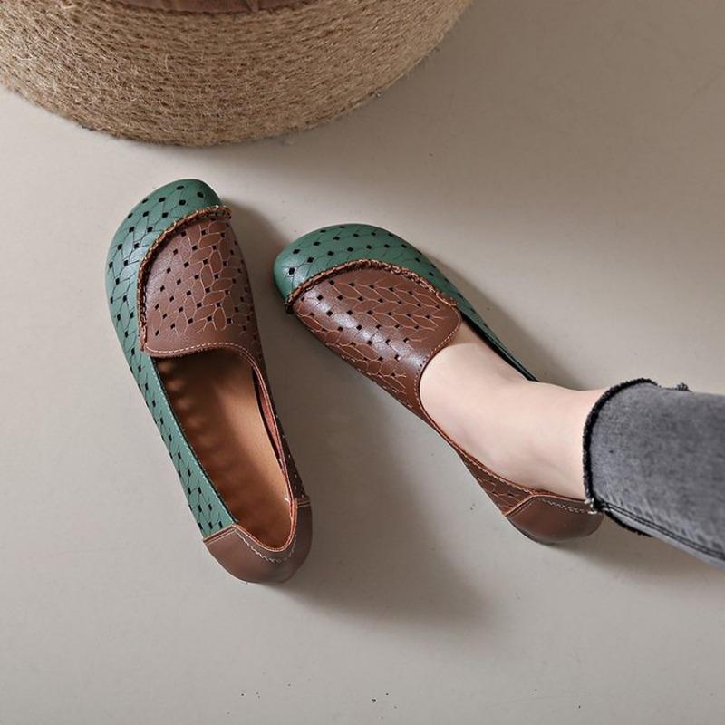 Fashion Spring Summer Women's Leather Loafers Casual Slip-On Shoes Woman Flats Soft Comfortable Female Footwear Mom Shoes