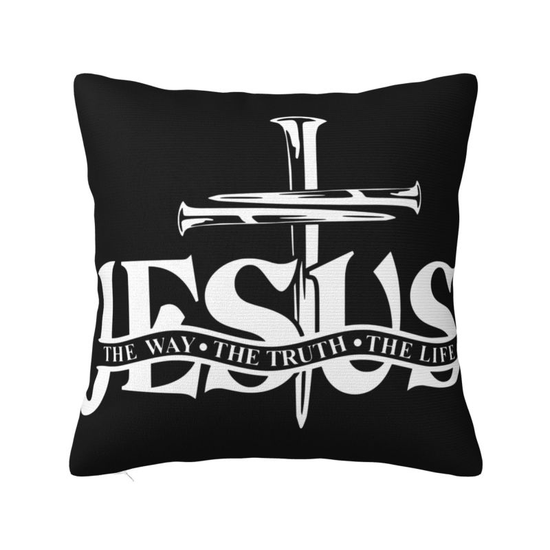 Jesus Saved My Life Cushion Covers Christian Religious Faith Velvet Luxury Pillows Decor Home