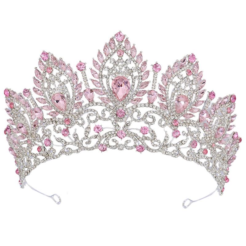 

Королевская Королева Пурпурная Корона Большая Диадема Свадебная Тиара Элегантный Свадебный Вечер Принцесса Корона Аксессуар для Волос для Женщин