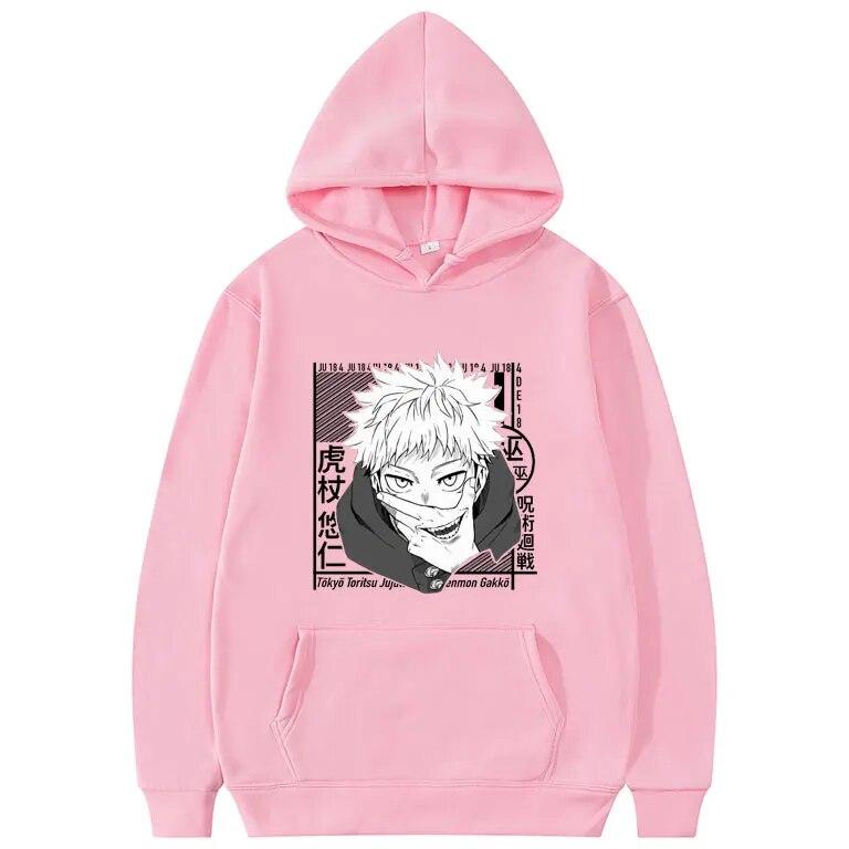 Japan Unisexga Style Jujutsu Kaisen Hoodie Itadori Yuji Pattern Print Hoodies Unisex Casual Fashion Hooded Women Harajuku Sweatshirt