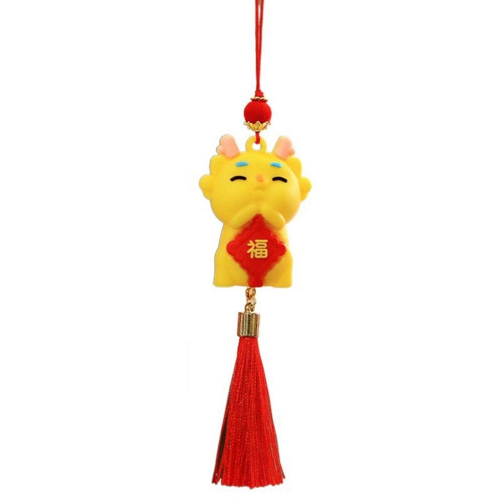 

Dragon New Year Rubber Doll Pendant Traditional New Year Ornament Shopping Mall U