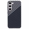 For Samsung Galaxy S24+ PC Case Carbon Fiber Texture Protective Phone Cover