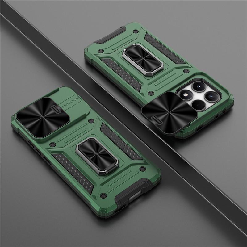 For Xiaomi Poco X6 Pro Case Poco X6 Pro 5G Cover Ring Bracket Slide Camera Protector Bumper Phone Cases For Xiaomi Poco X6 Funda