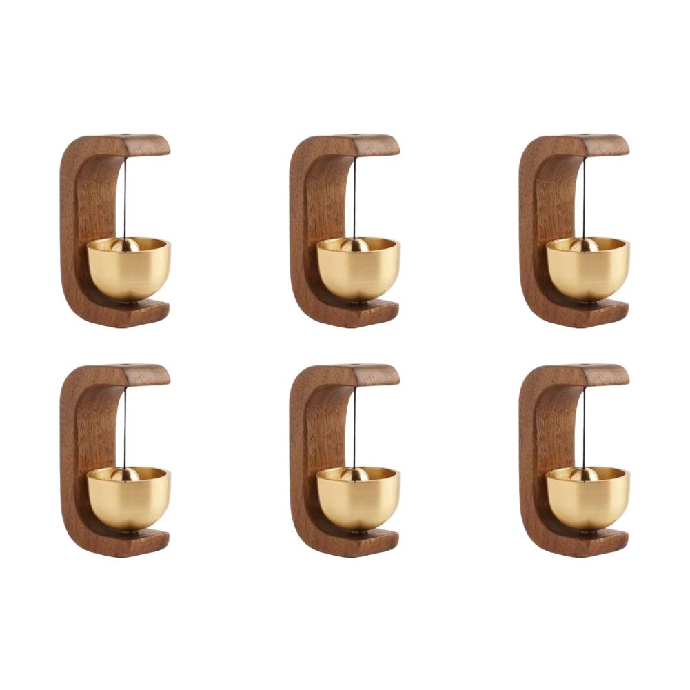 

Магнитный деревянный дверной звонок, декоративный громкий дверной звонок, домашний декор(грецкий орех)