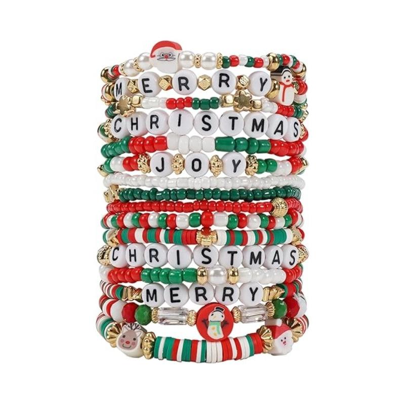 JYL TS Bracelet Christmas Stackable  Festive Elements Invites Holiday Blessings