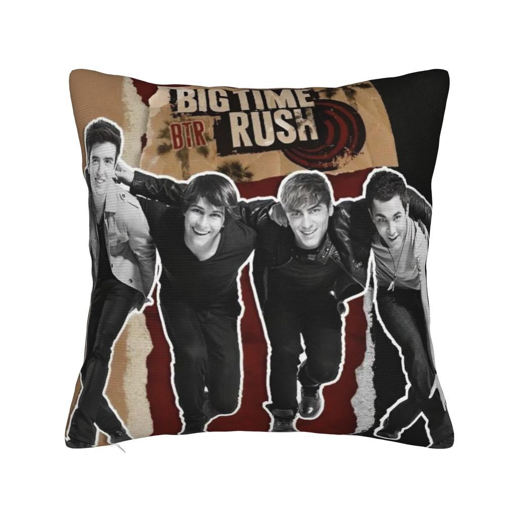 Big Time Rush rock Band Pillowcases Merch Printing Cushion Cover Throw Pillow Cover Bedroom Decor Square Multi Size