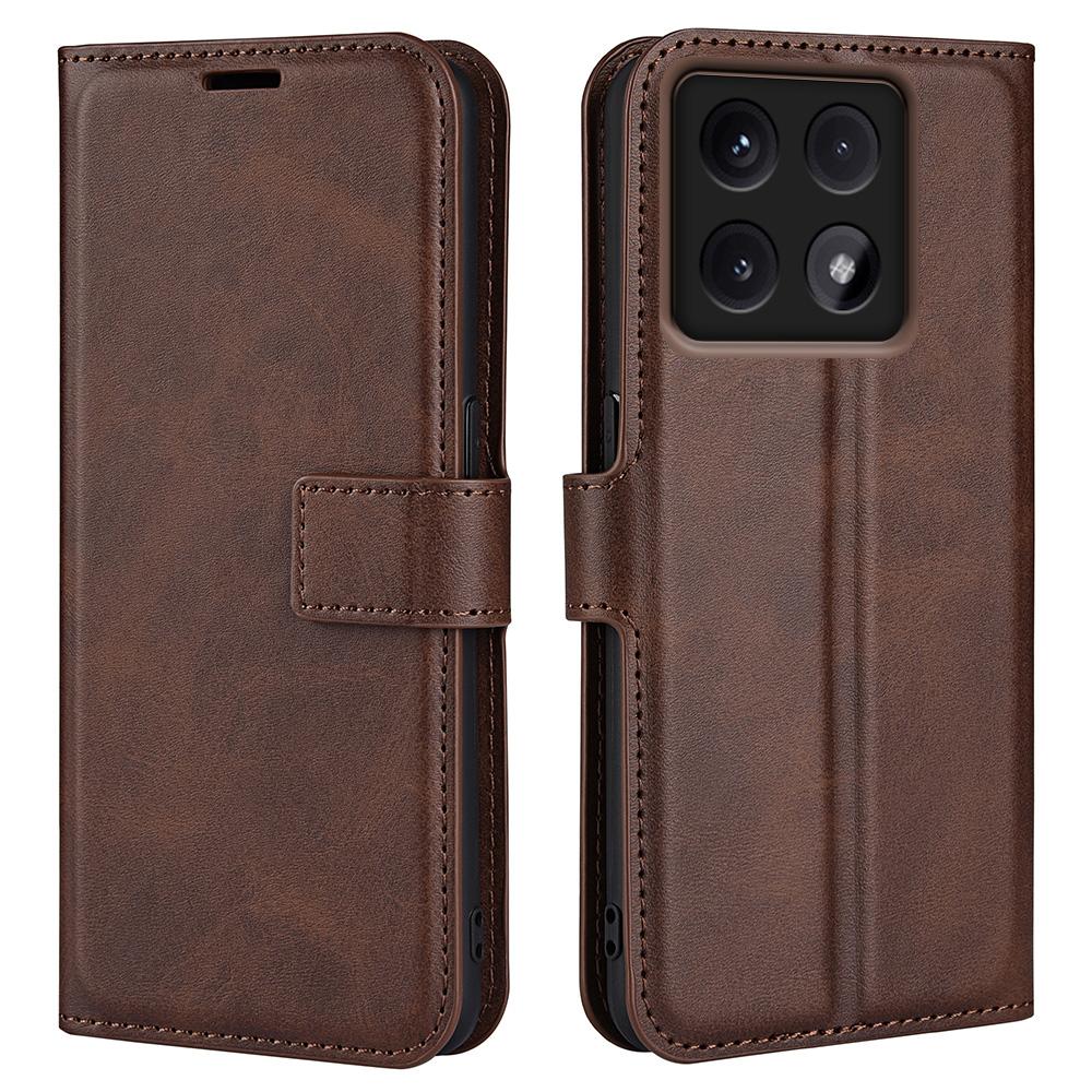 For Xiaomi 14T Pro Stand Case Anti-Scratch Calf Texture Leather Phone Cover