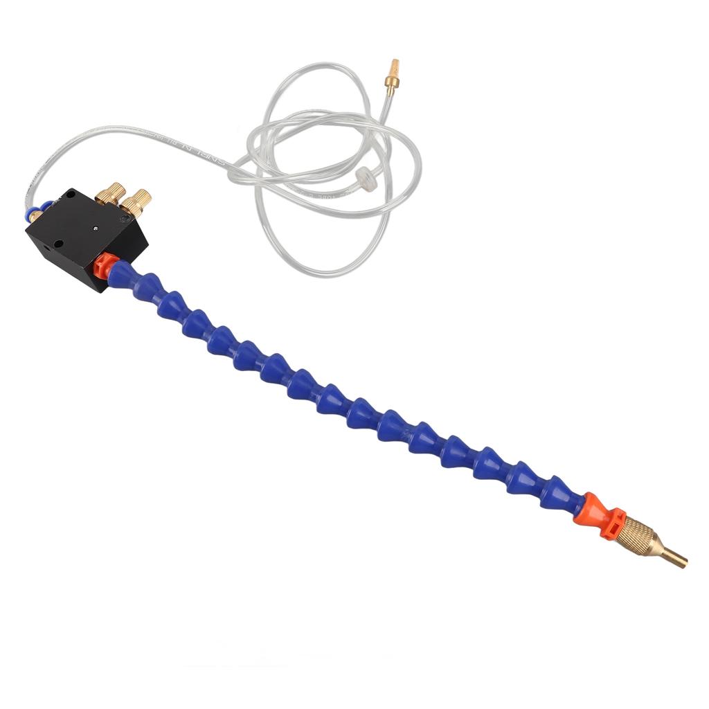 Mist Coolant Lubrication Sprayer,     , 60-80% Lubricant Savings, Plastic+Metal+Brass, Transparent Tube, For 8mm   Pipe, CNC Lathe Millin