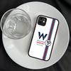 Custodia protettiva opaca a strisce orizzontali M-Martini Racing per iPhone 16 15 14 13 12 11 Pro Max X XS MAX Custodia protettiva