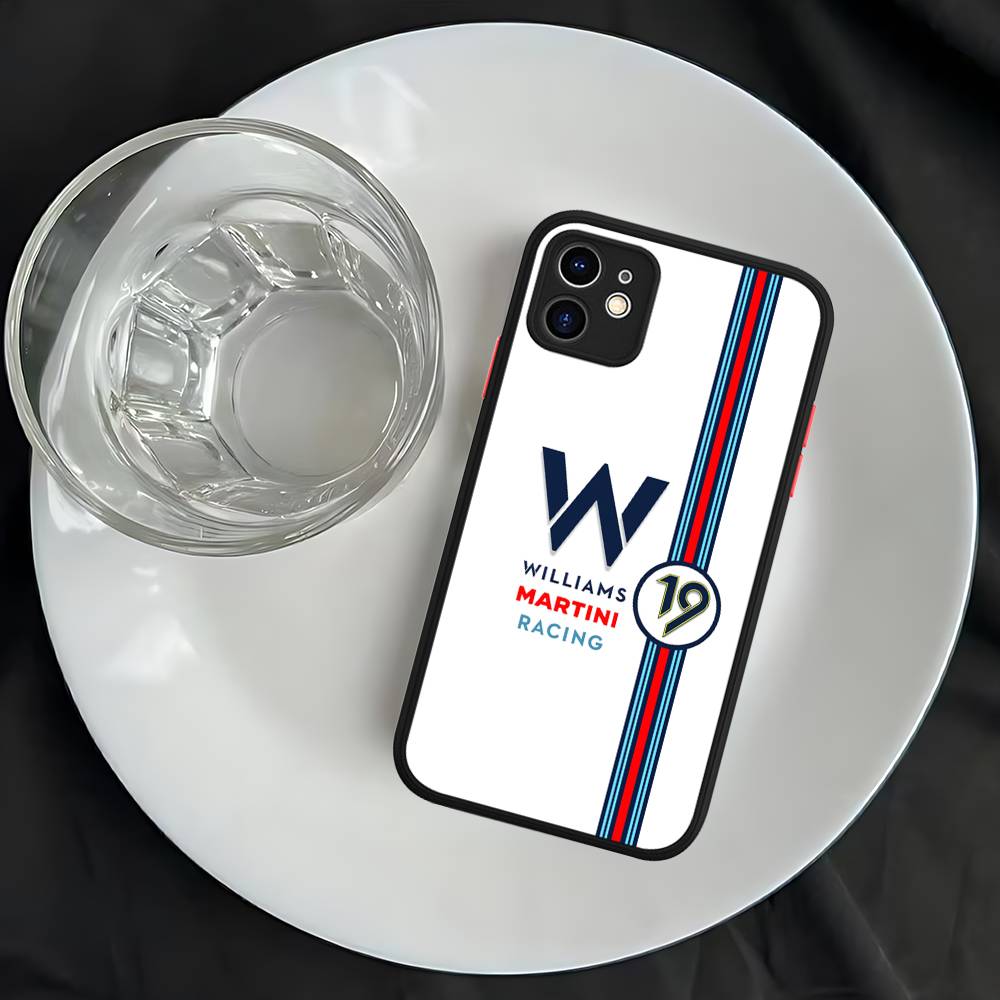 Custodia protettiva opaca a strisce orizzontali M-Martini Racing per iPhone 16 15 14 13 12 11 Pro Max X XS MAX Custodia protettiva