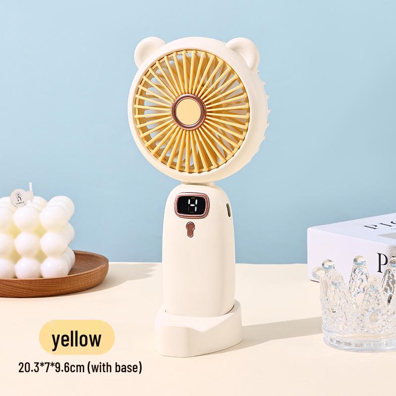 Portable USB Mini Fan - Silent Handheld & Desktop Fan for Travel or Study