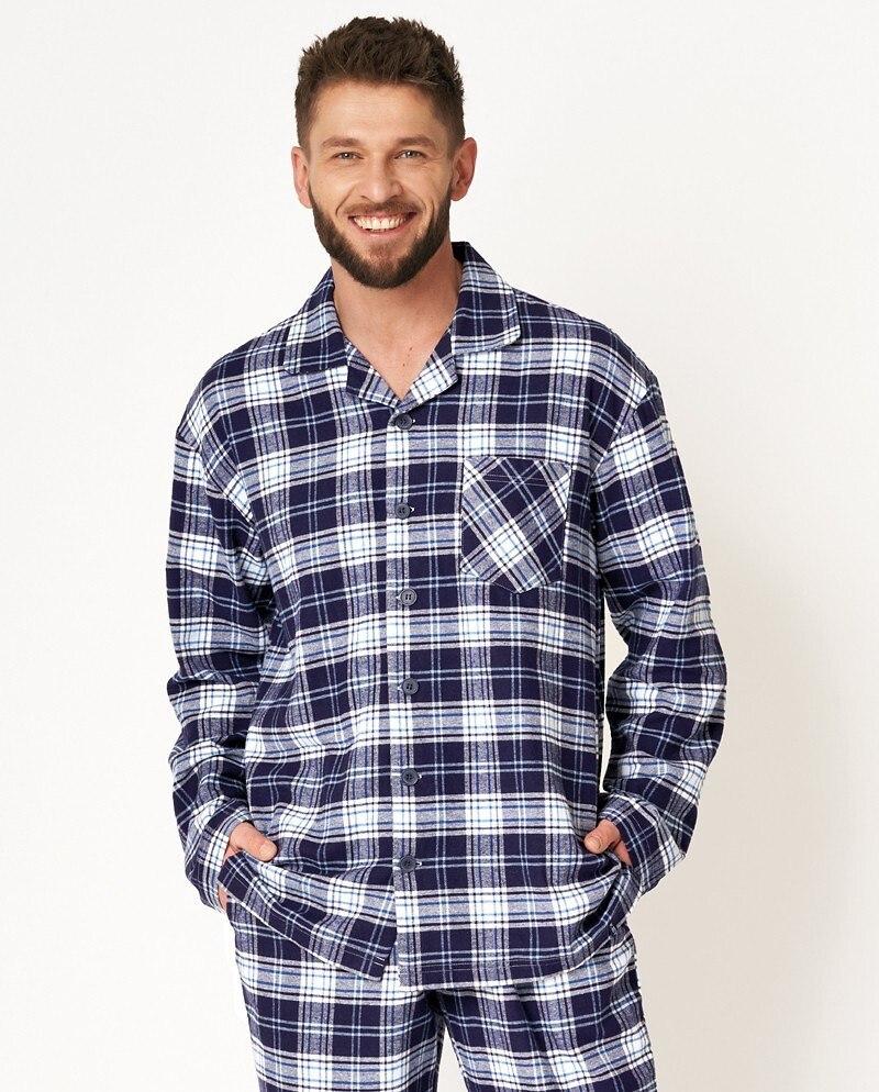 Key MNS 411 B24 Flannel Pajamas, Length/size M-2XL, Unbuttoned, Men's Key