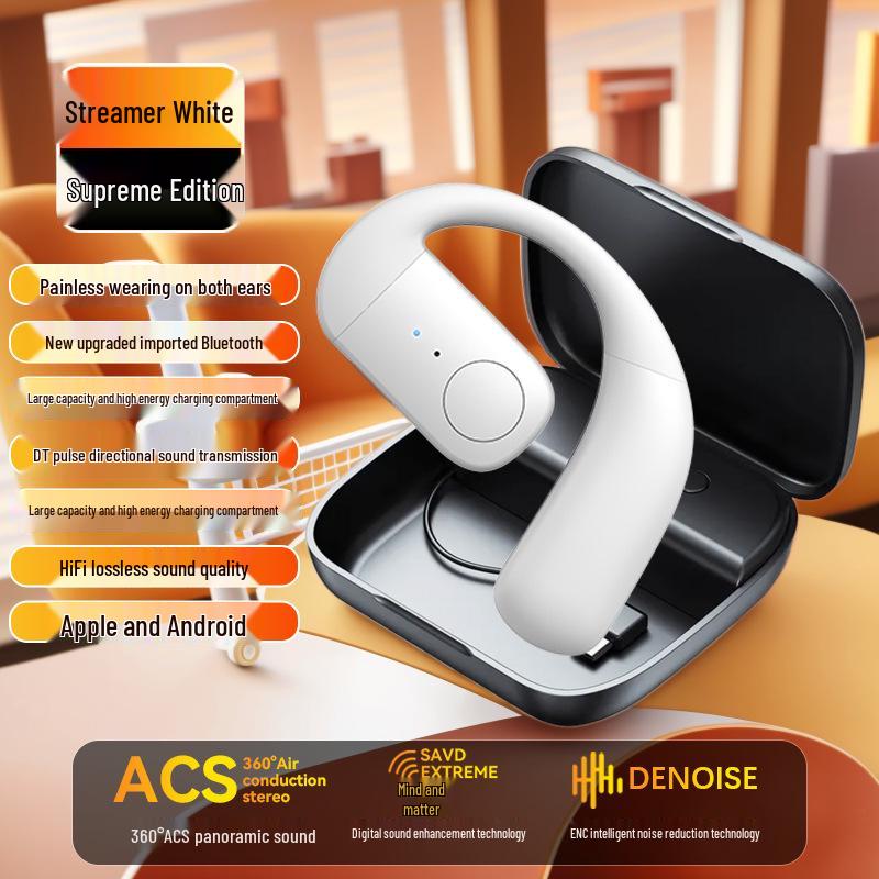 F22 Kabelloses Bluetooth-Headset: Universell für linkes/rechtes Ohr, Großer Akku, Lange Standby-Zeit.