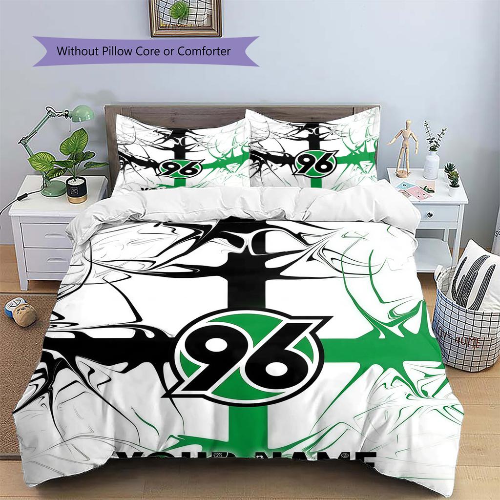 Individueller Name Hannover2 Muster Bettwäsche Steppdecke Set Heimdekoration Geschenk (1 Bettbezug + 2 Kissenbezüge (ohne Füllung))