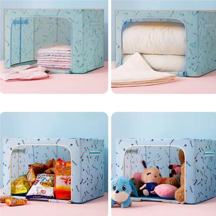 Aufbewahrungsbox aus Oxford-Gewebe Kleiderschrank-Organizer Bettdecke Laken Decke Kissen Ablage Behälter Faltbare Aufbewahrungstasche