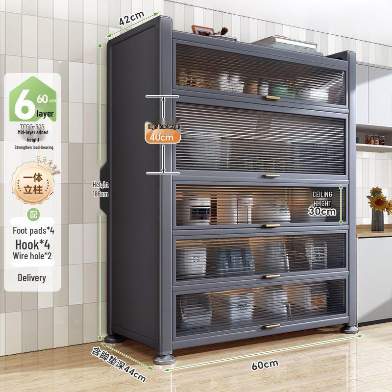 Étagère de Rangement Multifonctionnelle sur Pied et Buffet de Cuisine