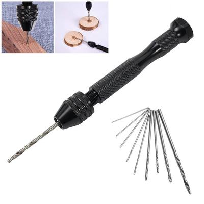 Woodworking Tool Drilling Rotary Tool Manual Twists Drill Bit Aluminum Alloy 0.3-3.2mm Small Hand Drill For Jewelry Craft Watch