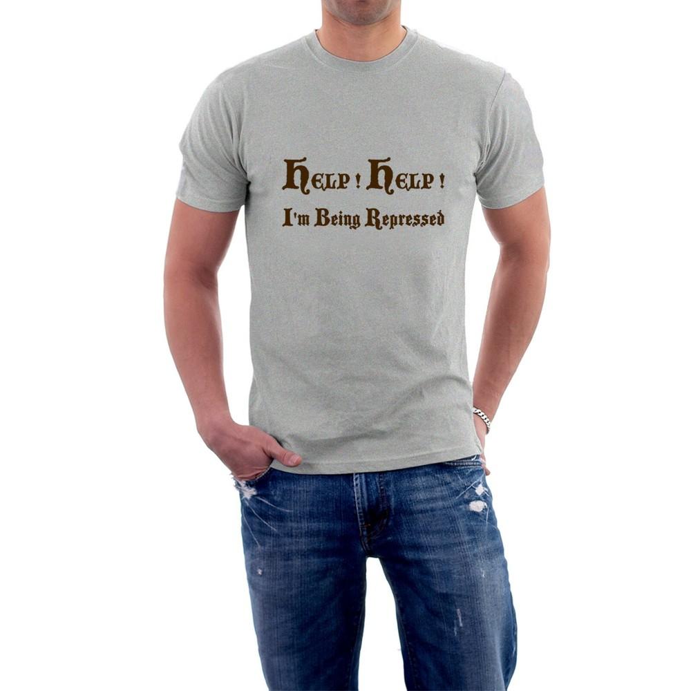 

Help! Help! I m Being Repressed T-shirt Monty Python Holy Grail Parody Protest L