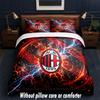 AC Milan Design Postel Sada povlečení 1 povlak na přikrývku + 2 povlaky na polštář Měkké prodyšné domácí lůžkoviny