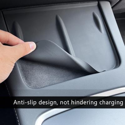 For Tesla Model 3 Mobile Phone Wireless Charging Dustproof Pad Anti-slip Pad Model Y Car Accessories