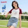 Baleno Women's Raglan Sleeve Graphic T-shirt