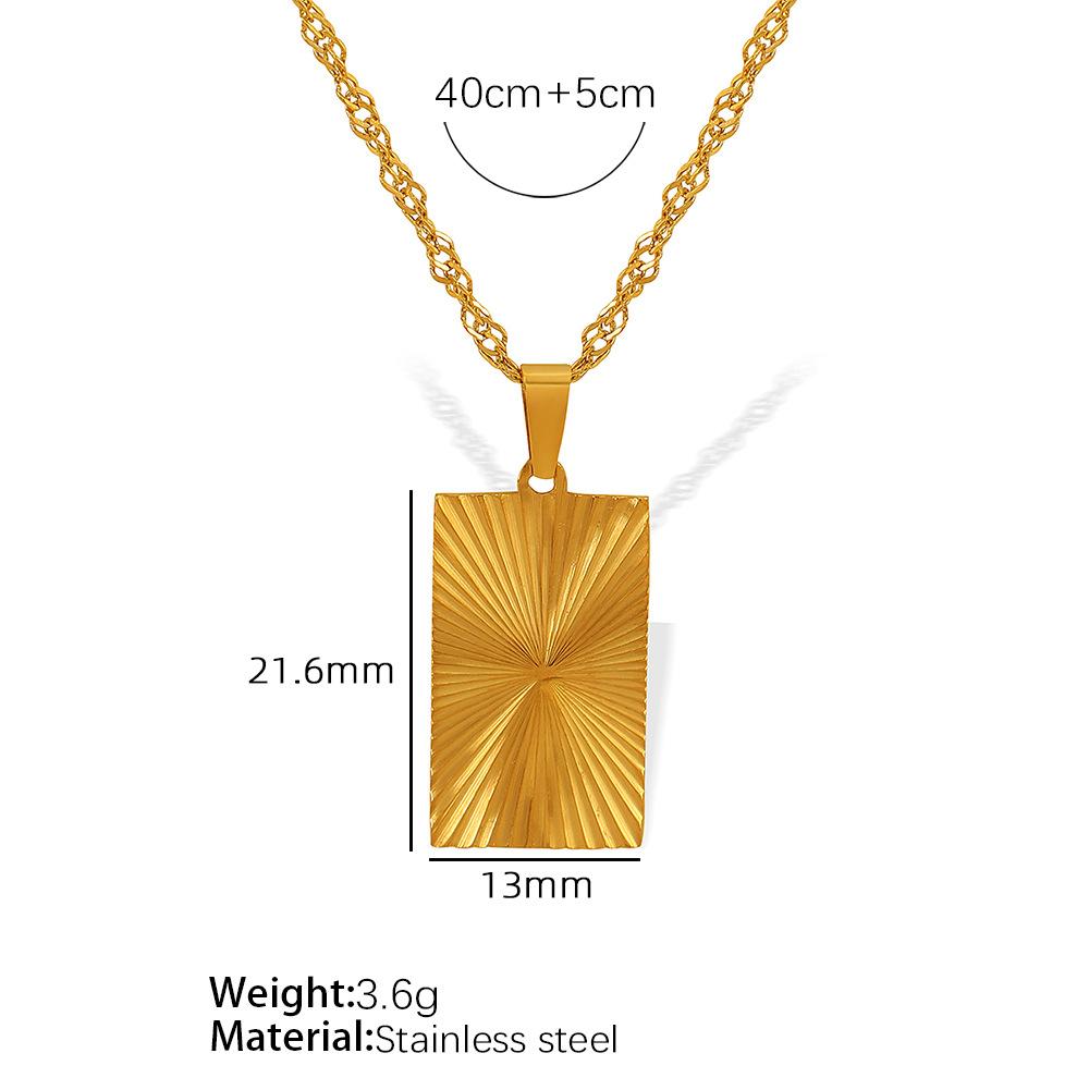 Round Heart Butterfly Necklace Gold Plated Stainless Steel Pendant Necklace Necklace