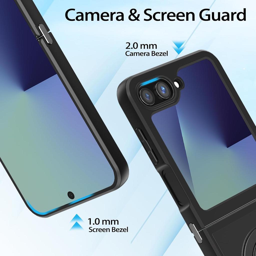 Magnetic Ring Holder Case for Samsung Z Flip 6 Shockproof Protective Cover for Samsung Z Flip 6