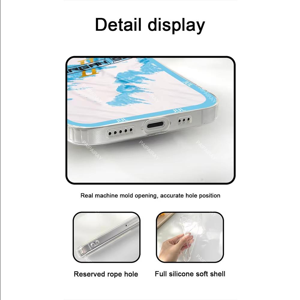 Jul Rapper 13 ORGANISE Phone Case For iPhone Transparent Border Soft Shell 11 12 13 Mini 14 15 16 Pro Max