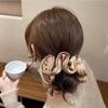 Fabric Pleated Large Intestine Hair Band Solid Color Retro Satin Versatile Ponytail Headpiece