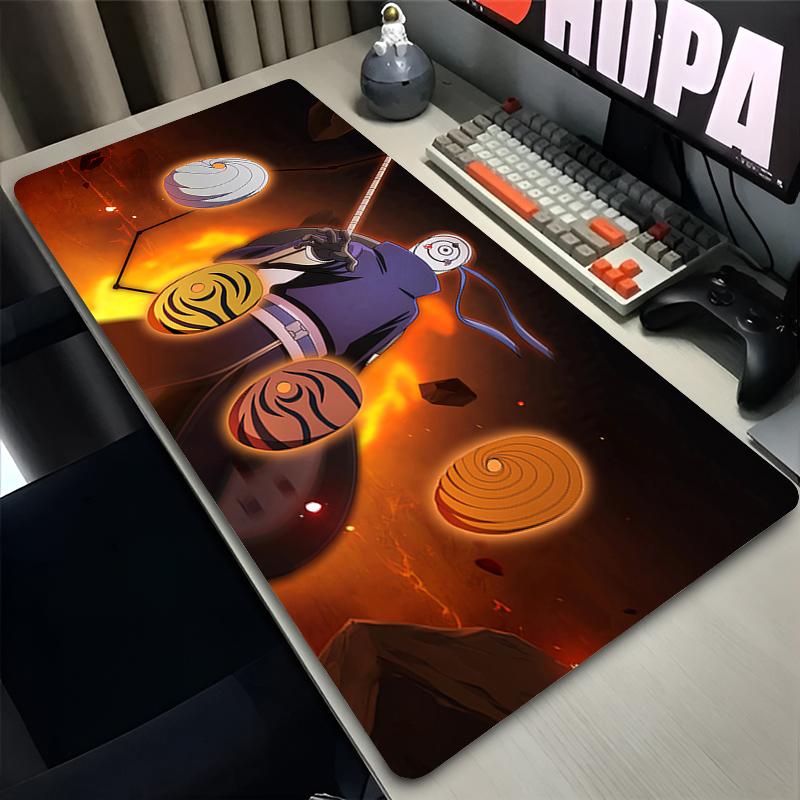 Mouse Pad Nnaruto Obito Uchiha Desk Mat Black And White Anime Mouse Mat Notbook Keyboard Pad Alfombrilla Esports Game Mousepad