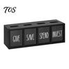 Clear Acrylic Cash Organizer Wooden Piggy Bank with 4 Compartments, Transparent Money Box, Saving Box for Kids Wall Mounting Coin Container Financial