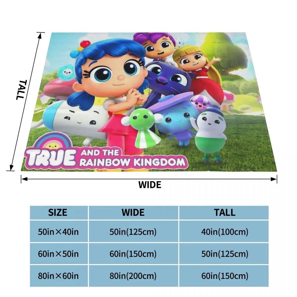 True and the Rainbow Kingdom Design Soft Warm Coral Fleece Flannel Blankets For Beds Plaid Throw Sofa Cover Bedspread Blanket