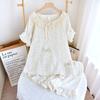 Summer new pajamas pure cotton cotton yarn floral short-sleeved shorts women's suit can be worn outside loose loungewear