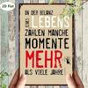 Motivational German Quote Metal Wall Art Poster