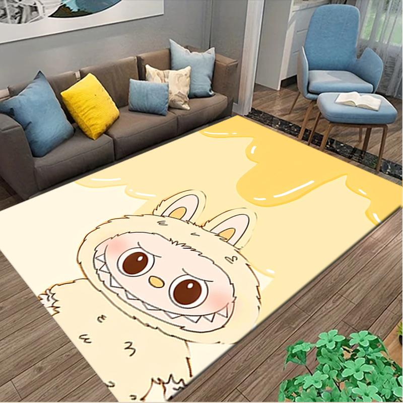 1pc LABUBU Printed Chair Rug for Home Office Use, Living Room Kitchen Game Room Area Carpet