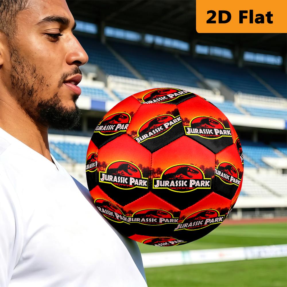 Classic Jurassic Park Movie Poster Soccer Ball Suitable For Both Training And Competition No 5 Football High Elasticity Very Elastic Training Football