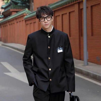 Zhongshan School Uniform Japanese Style Unisex High-Street Fashion Suit - Elegant Three-Piece Set